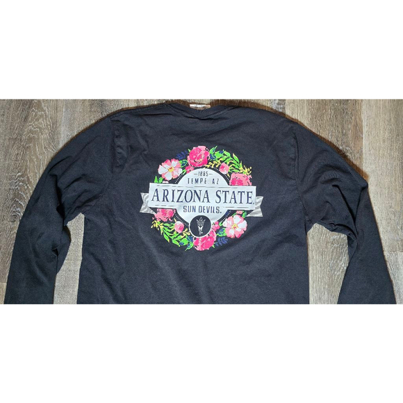 Men's Champion brand Arizona State Sun Devils Black Long Sleeve T-Shirt Size L - Picture 9 of 10